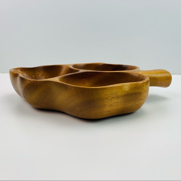 Woods of Hawaii Monkey Pod Vintage Leaf Catch All Serving Dish - Picture 7 of 12